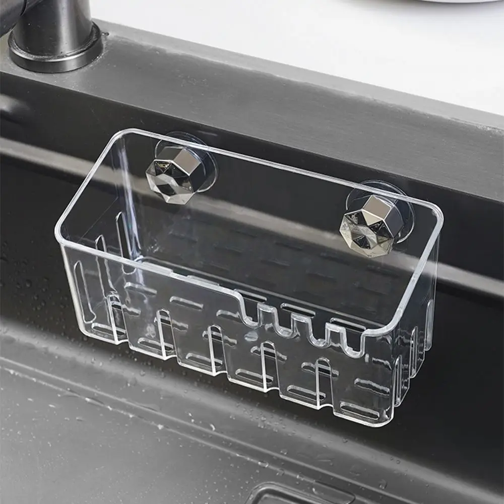 

Suction Cup Kitchen Sink Rack Self-draining Waterproof Seasoning Organizer Sturdy Hanging Shower Storage Holder Kitchen