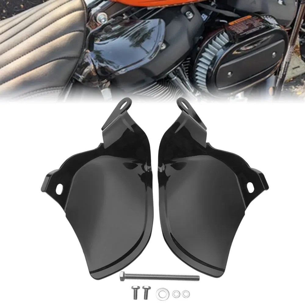 Deflectores de calor compatibles con Harley Softail Breakout, Fat Bob, Fat Boy, Heritage Classic, Deluxe, Low Ride, Street Bob 2018 y posteriores.