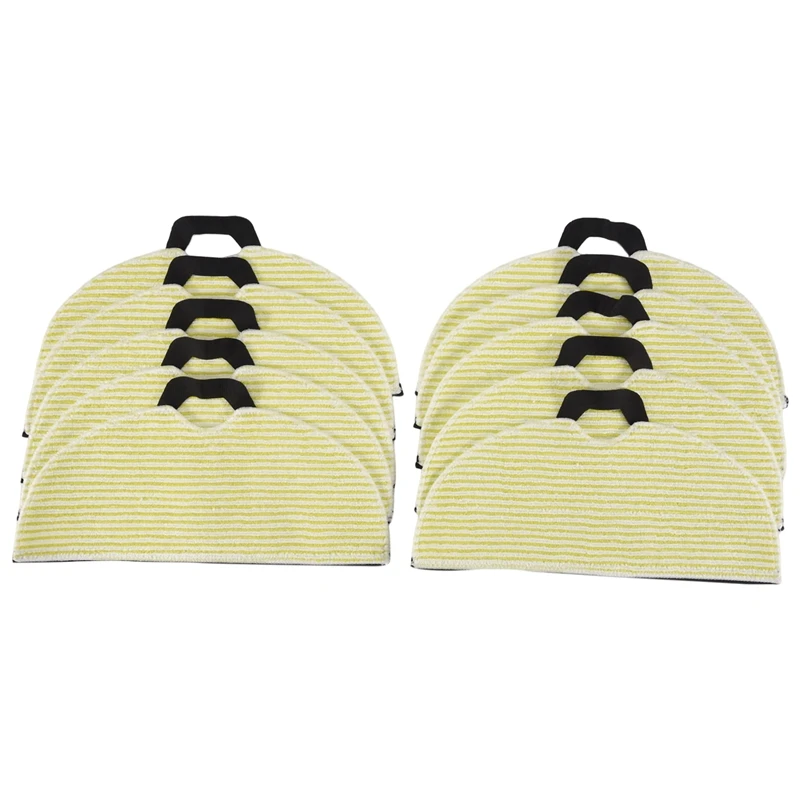 منصات مسح من الألياف الدقيقة لفراغ الروبوت ، أرقام الطراز ، سمك القرش RV2610WA ، الهواء الفائق ، منظمة العفو الدولية vacmoop ، الأصفر والرمادي ، 10 عبوات