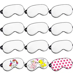 1Pcs Sublimation Blanks Eye Masks Soft Sleep Masks With Adjustable Strap Heat Transfer Sleep Shade Blind Fold Sleeping Travel