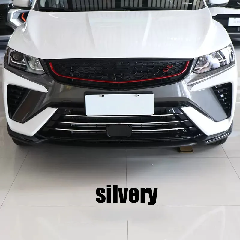 Lower grille decoration bright strip PVC material car exterior decoration for Geely Coolray SX11 2023 2022 2021 2019