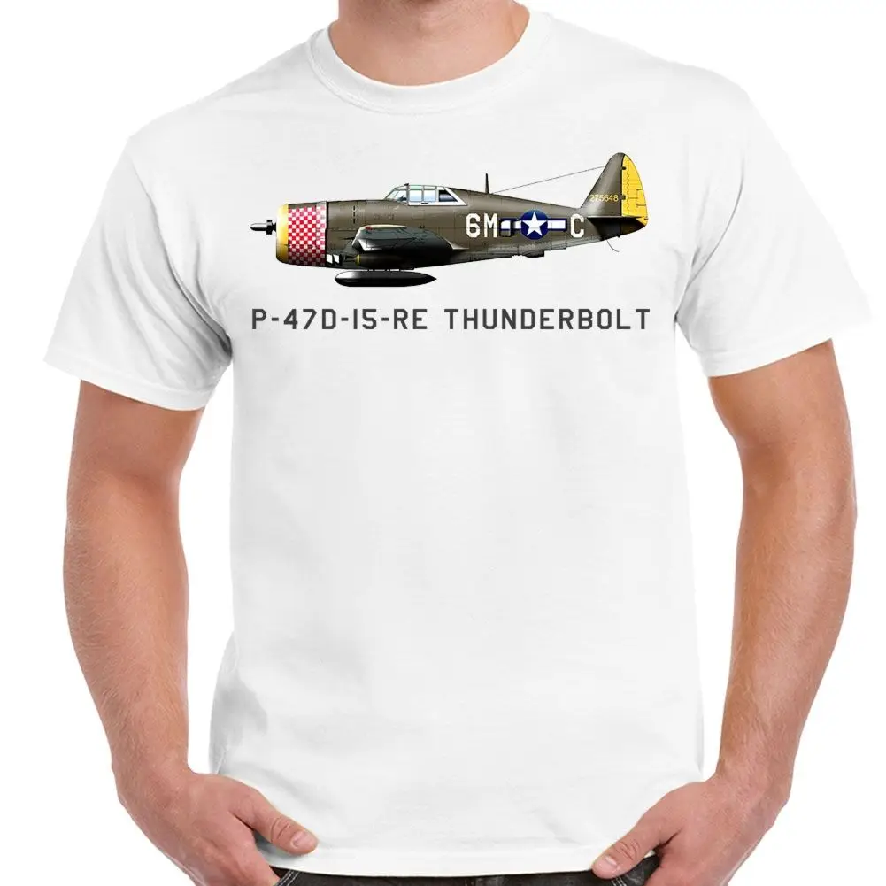 P-47d Thunderbolt Men's White T-Shirt Short Sleeve Casual Summer Boys T-Shirts Size S-3XL