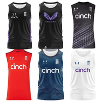 New England men's tops cricket vest England cricket vest shirt Jerse men's summer sports breathable and comfortable sleeveless