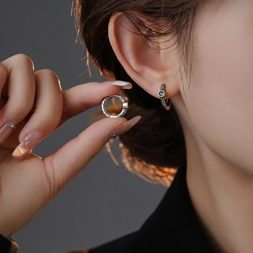 New 925 Sterling Silver Earrings Luxury 5A Zircon Vintage for Women Wedding Jewelry Classic Female Accessories Gifts party