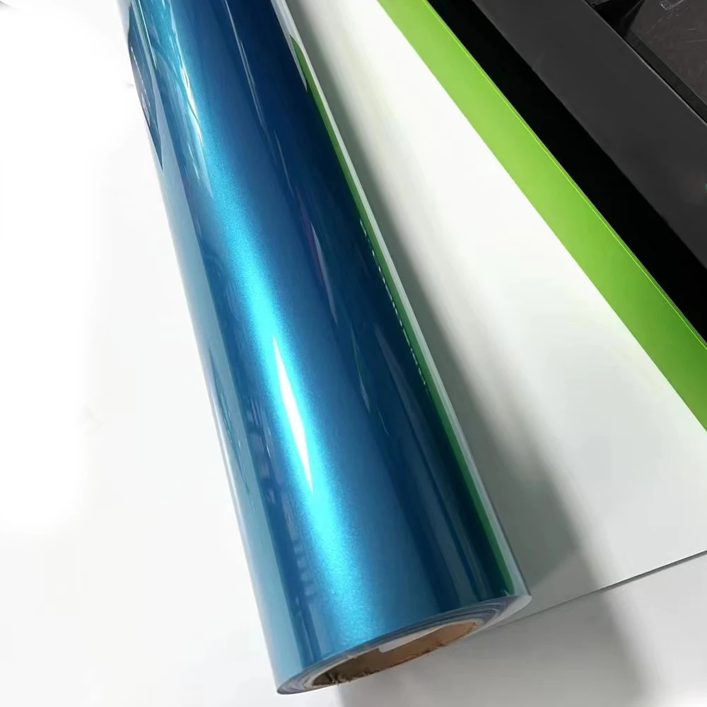 

Пляжная синяя металлическая виниловая пленка для автомобиля, супер яркая побережья, ПЭТ-подложка для индивидуальной настройки автомобиля