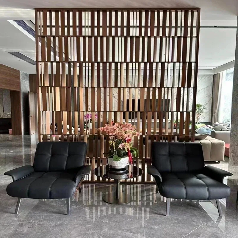 

-Metal Iron Guest Restaurant Partition Office Screen Hot Pot Restaurant Fence With Arched Moon Door Entrance Bar