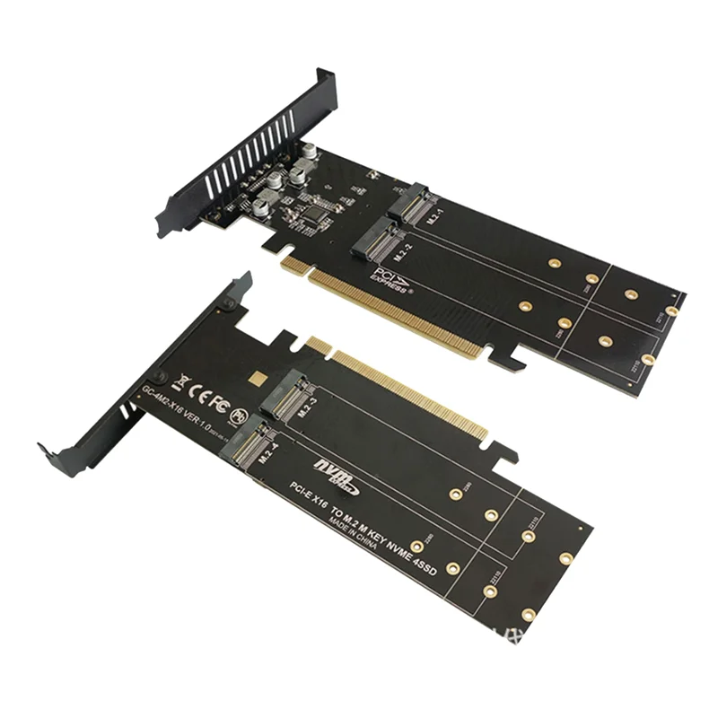 Imagem -05 - Placa de Expansão Pci Express com Dissipador Adaptador Pcie para m2 Pcie X16 Portas m2 Nvme m Key Ssd Pci