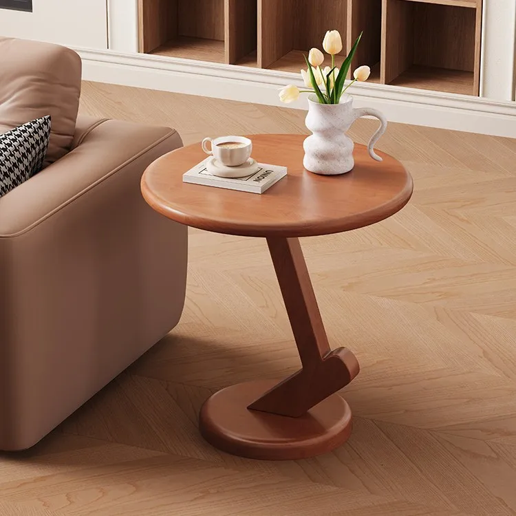 

HYS solid wood removable sofa side table modern simple coffee table small apartment household living room sofa side table rack