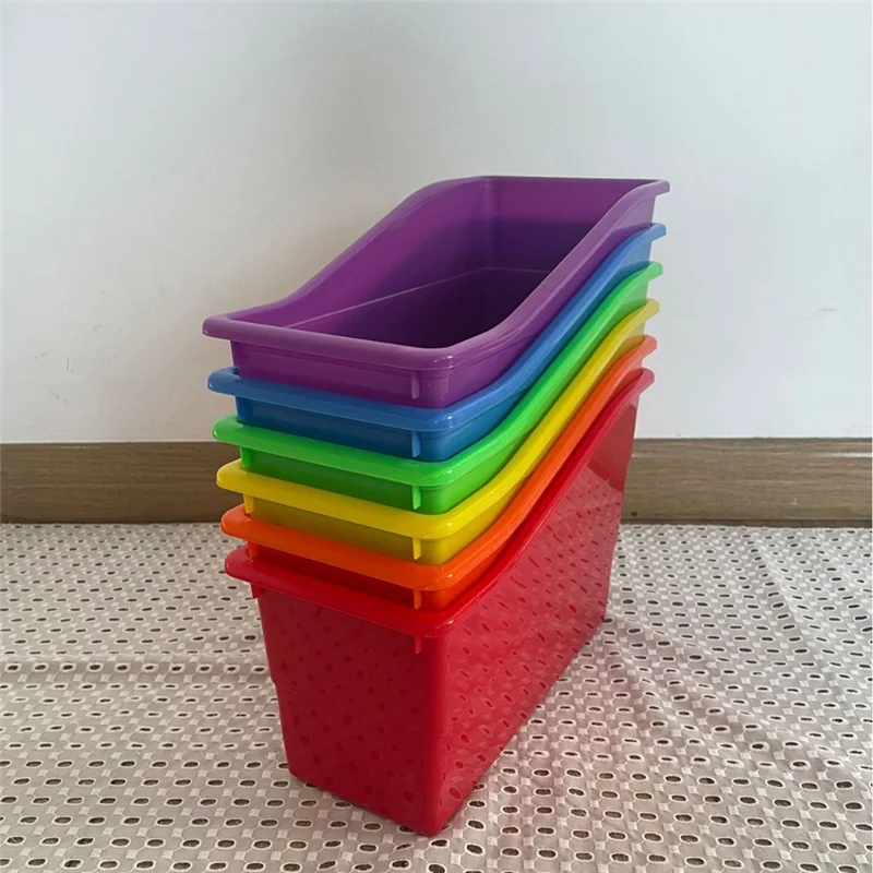 

OFSS-Book And Binder Holder, For Classroom, Plastic Vertical Storage Book Organizer Folders, Office Organization,6Pcs