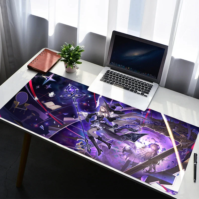 

Mouse Pad Laptop Rubber Extended Desktop Mat Computer Gamer Mousepad PC Gaming Accessories H-honkai Star Rail Herta Keyboard Pad