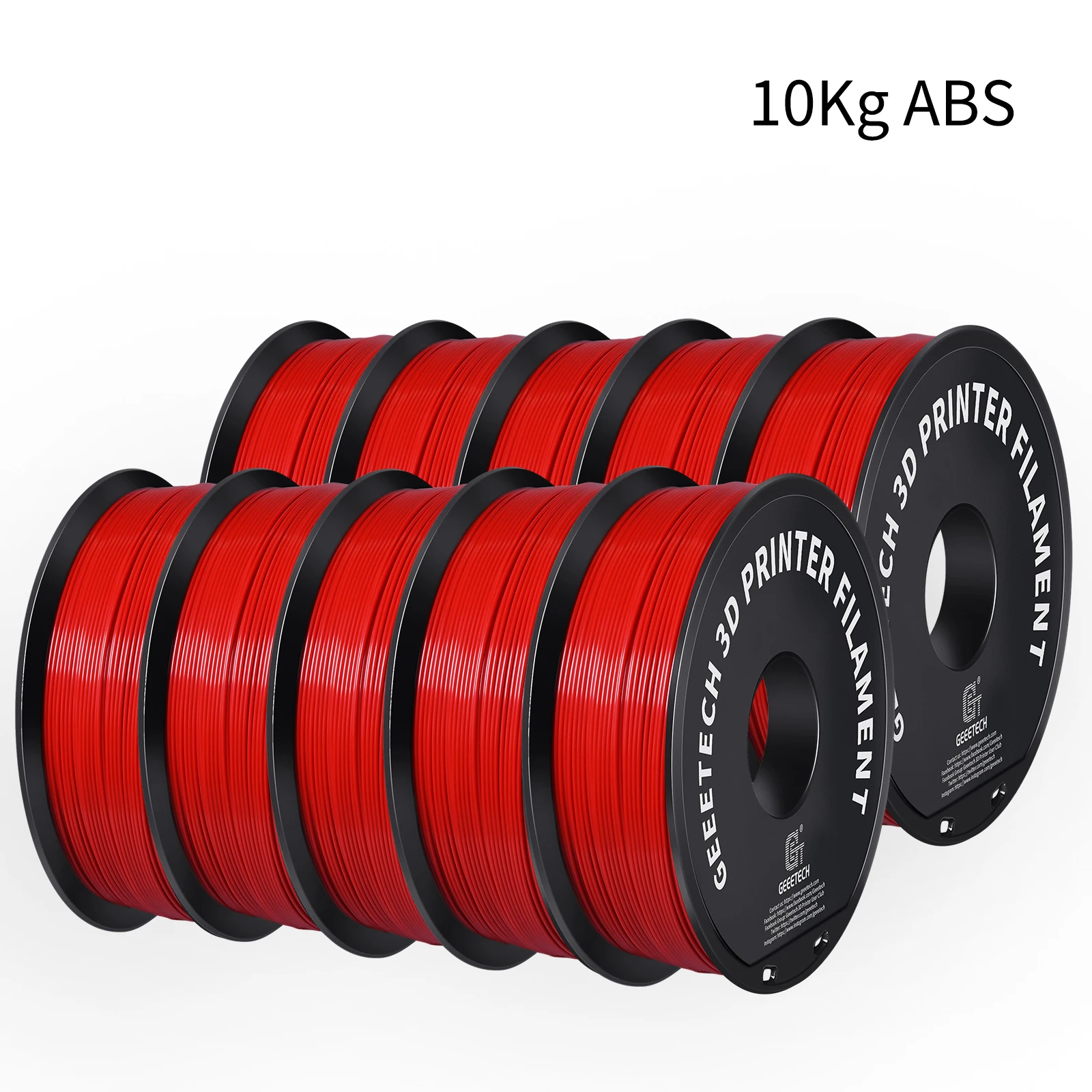 

GEEETECH 10Kg 3D ABS+ Filament 1.75mm Spool Wire For 3D Printer Material,Safety, Vacuum packaging