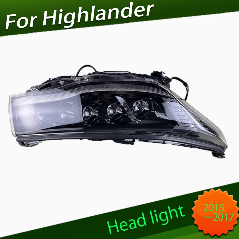 

Car LED Headlight Styling Headlights For Toyota Highlander 2015 2016 2017 DRL Signal Projector Lens Automotive