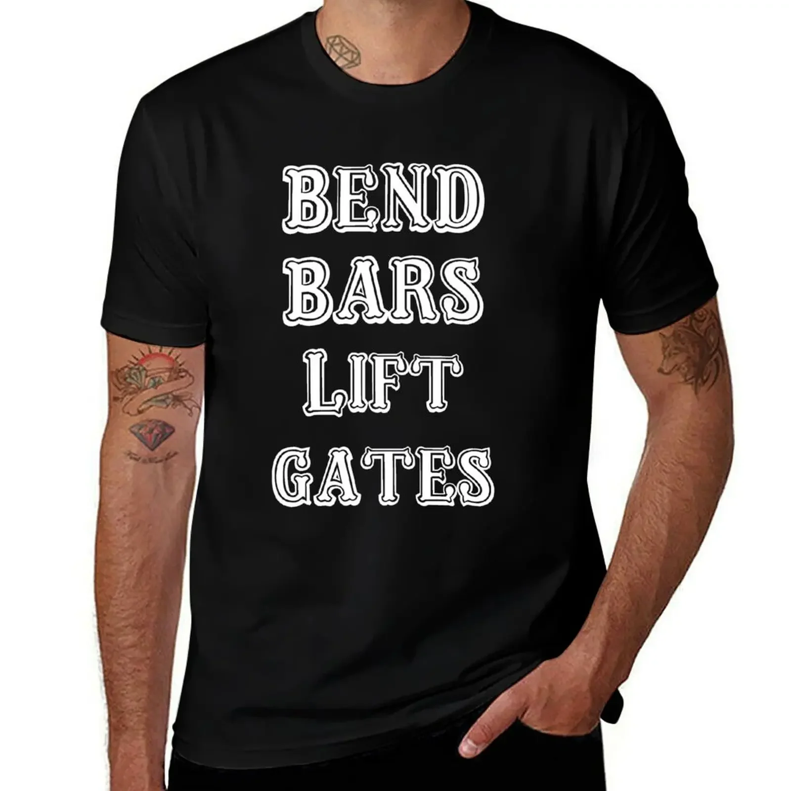 Bend Bars, Lift Gates T-Shirt quick drying clothes anime clothes anime stuff men t shirts high quality