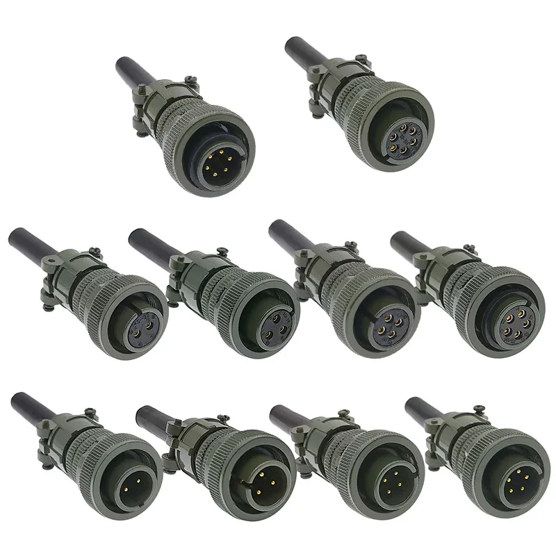 2Sets MIL-STD Circular Connector MS3102A 14S-2 14S-5 14S-6 Plug & Socket Set MIL-C-5015 Specification for Electronics