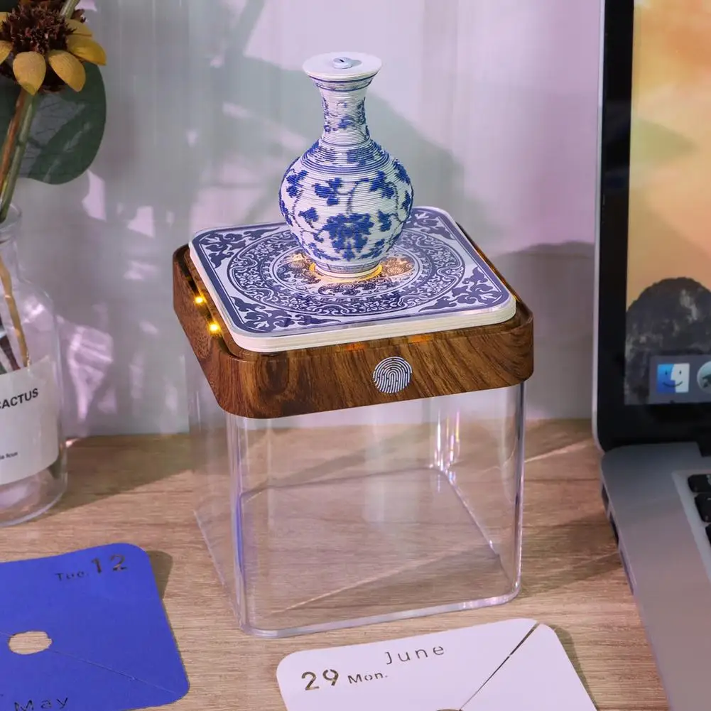 3D-календарь 2026, календарь времени 2026, креативный 3D DIY настольный художественный подарочный блокнот для освещения, украшение с резьбой по бумаге R2U6