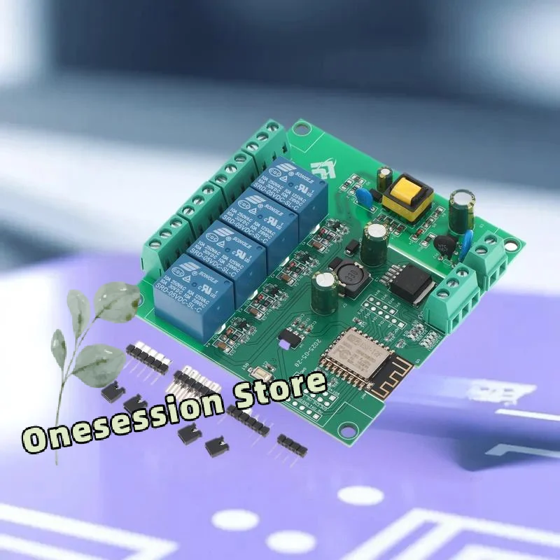 

ESP8266 4-канальный релейный модуль Wi-Fi с источником питания AC-DC, для Arduino и автоматизации умного дома