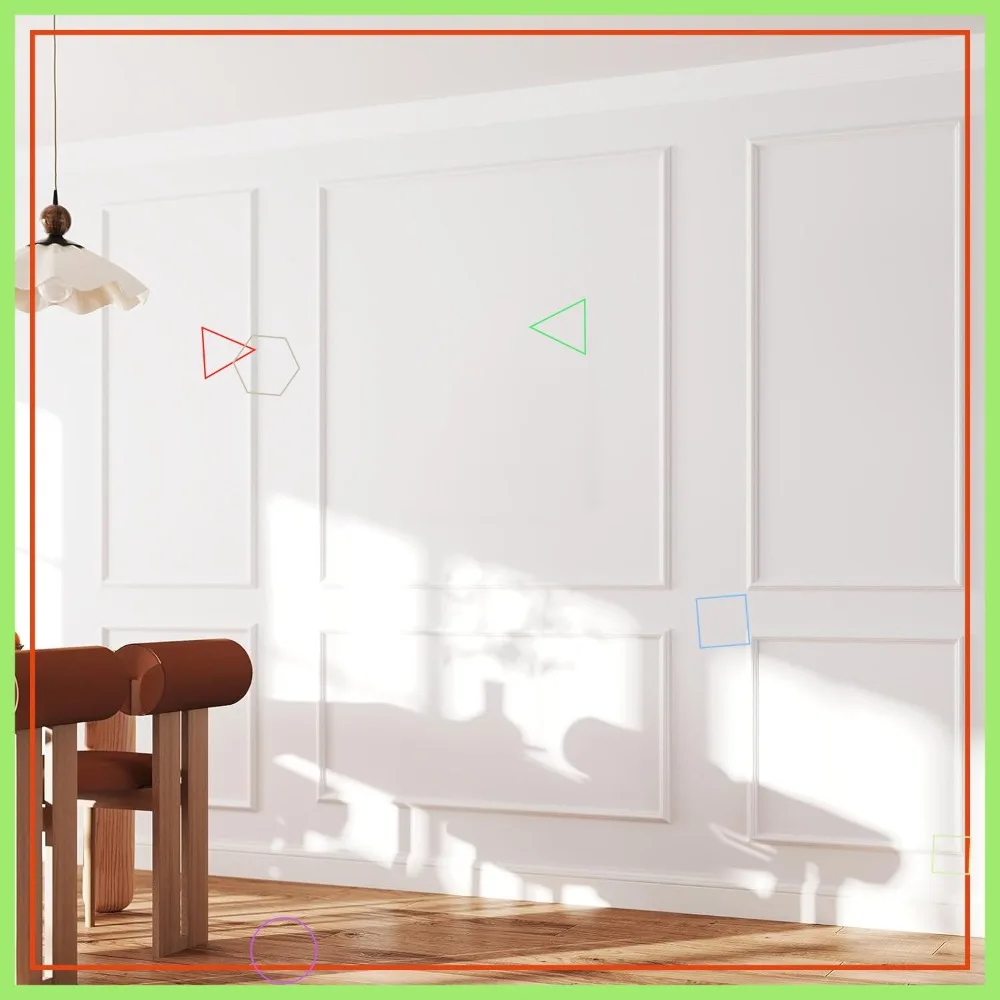 

Peel and Stick Wall Molding Kit Set of 6 Frames, Premade Wainscoting Panels for Interior Wall Decor, Accent Walls