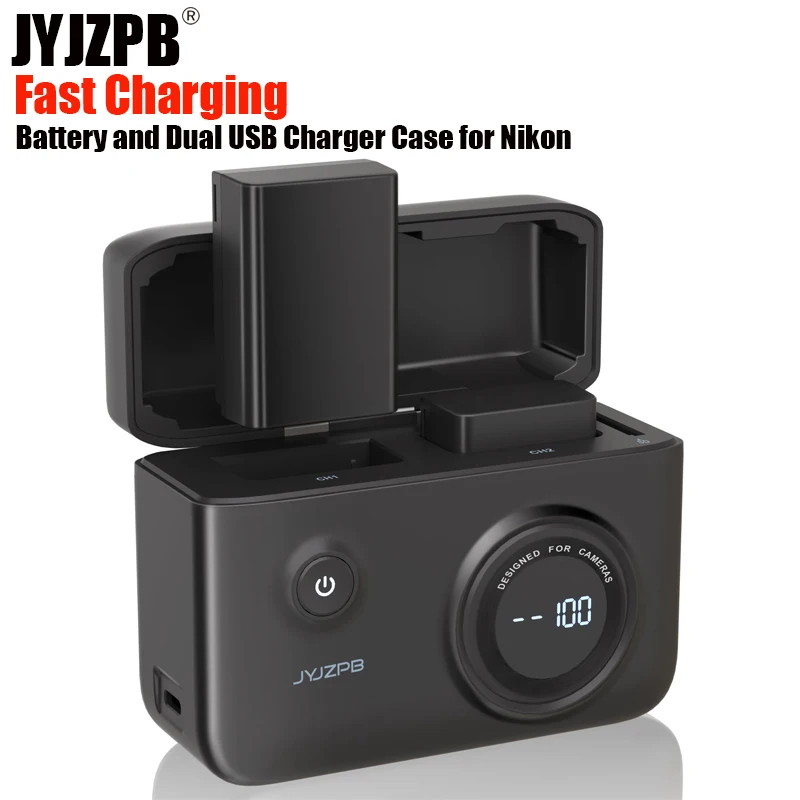 

1520mAh Upgrade EN-EL25 Battery and Charger Case Compatible for Nikon Z50 MH-32 Replacement Battery and Case