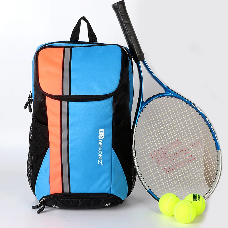 

Designer Type Unisex Tennis Backpack Blue Nylon Portable Squash Padel Badminton Tenis Racket Bag New Adult Men Women Tennis Bags