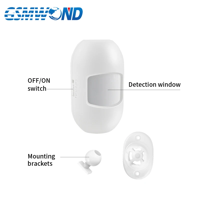 Wireless Infrared Detector 433MHz White Mini PIR Human Motion Sensor For GSM Home Security Anti-theft Alarm System