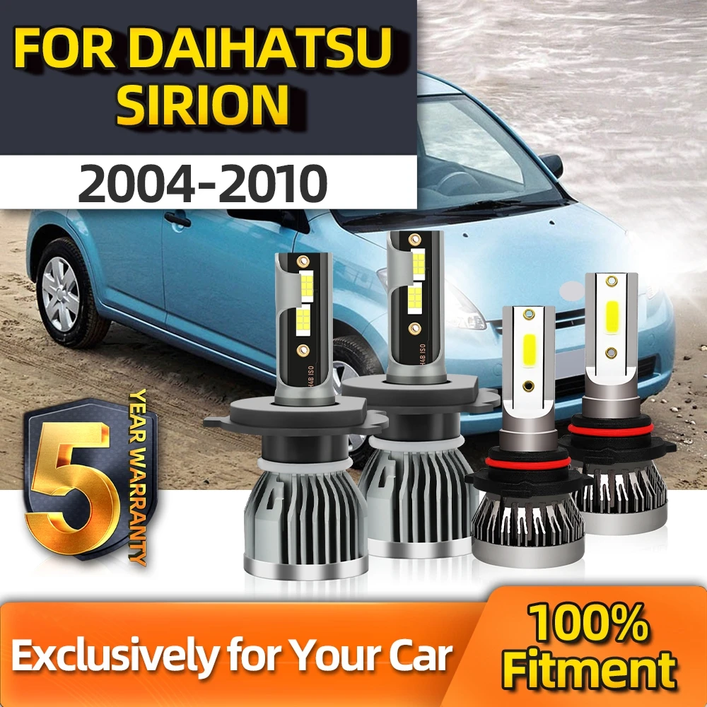 

Crossfox 4x CSP 6000K Combo LED Headlight Bulbs High&Low H4 Bright Fog Lamp HB4 Plug&Play IP68 For Daihatsu Sirion 2004-2010