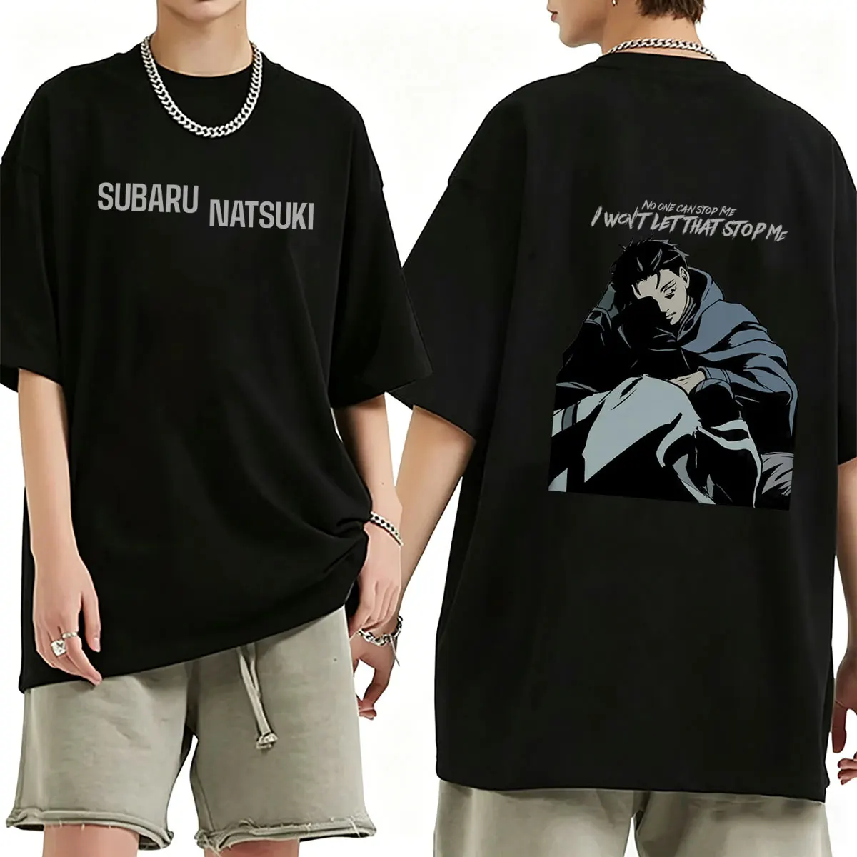 Hot Anime Re:ZERO Starting Life in Another World Natsuki Subaru Graphic T-shirt Men Women Manga Casual Crewneck T Shirts Tops