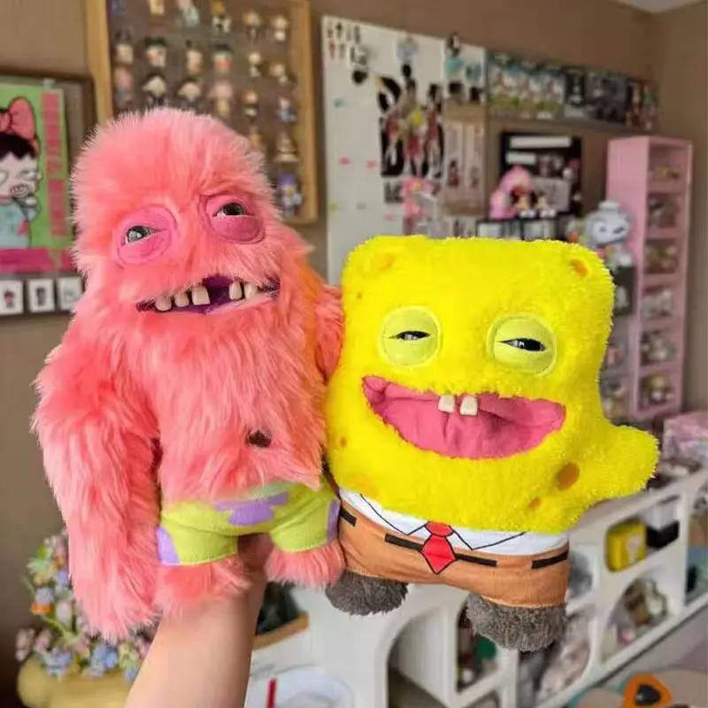 22cm Original Fuggler Plush Toys Ugly Monster Spongebob Squarepants Patrick Star Cute Tooth Monster Fill Plush Dolls Toys Gifts