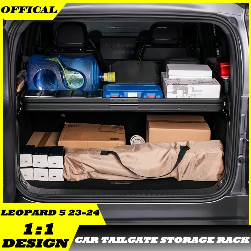 Auto Trunk Side Window Storage Rack Expansion Storage Fit for BYD Leopard 5 Modified Car Tailgate Storage Rack Upgrade Parts