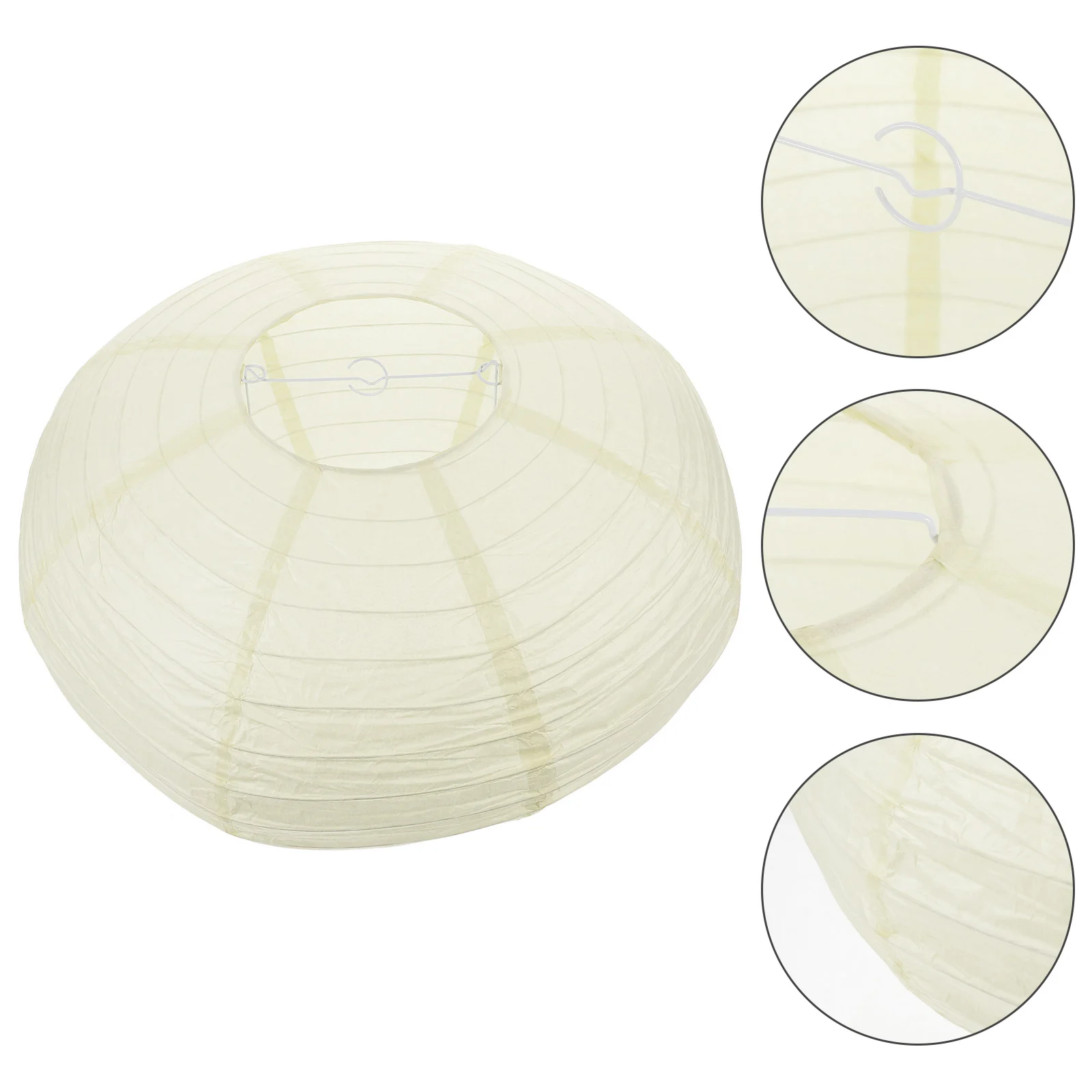 Lanterna di carta pieghevole Ombra Crema Lampada di riso Forma Decorazioni per feste Casa Matrimonio Festivo Lampada a sospensione