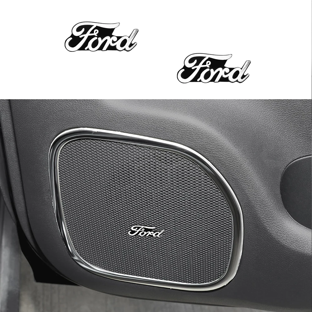 2Pcs 3D hi-fi speaker stereo speaker badge emblem Sticker For Ford Focus mondeo mk3 f150 fusion mustang mk7 mk2 Ranger mk4 Kuga