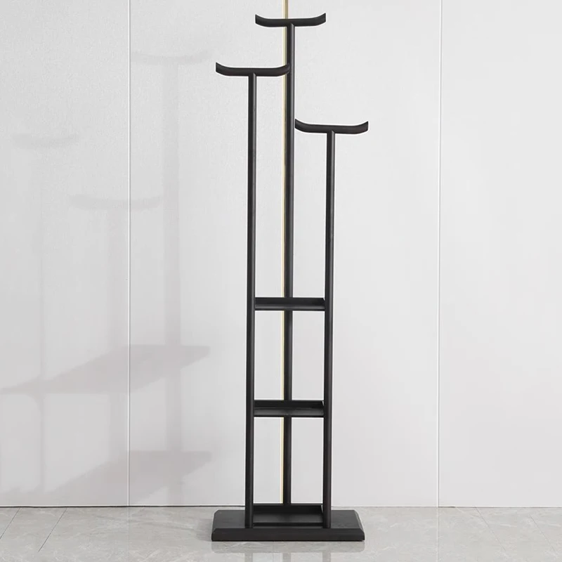 رفوف معطف مفتوحة معلقة منظم تخزين خشبي قائم فاخر رفوف معطف أرضية أثاث جناح صالة Perchero الحديث #2