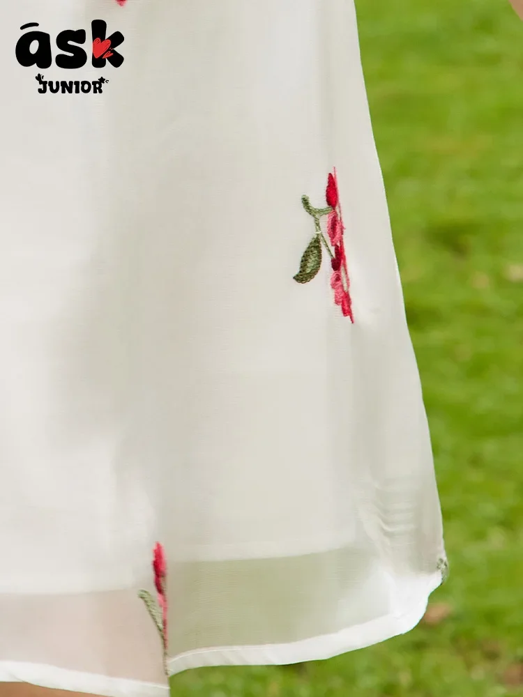 فستان صيفي رقيق بأكمام قصيرة على طراز الأميرة الجميلة للفتيات من جونيور توين #6