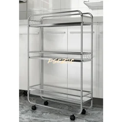 Kitchen Stainless Steel Multi-layer Seam Storage Rack Ultra Narrow Refrigerator Seam Bathroom Storage Car Storage Rack