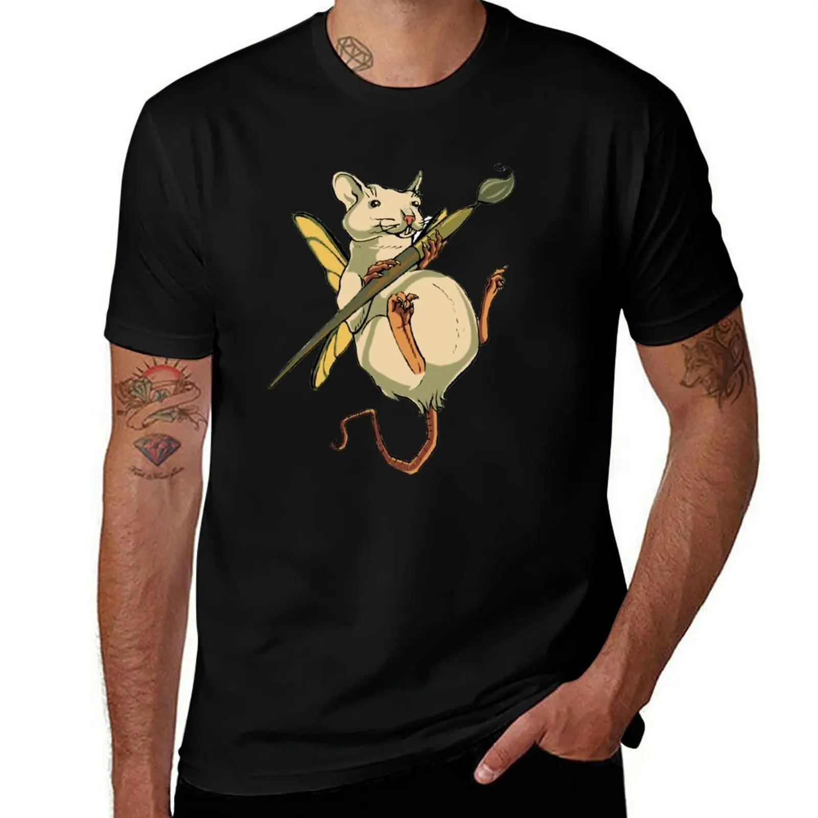 

Artistic Rat T-Shirt All Match Print Short Sleeve Top