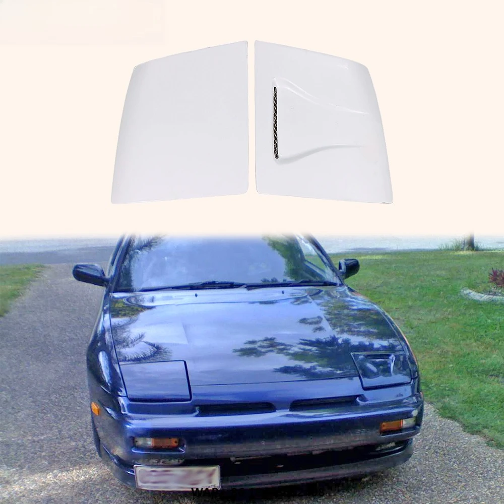 

For Nissan Silvia S13 180SX NACA Style Fiberglass Headlight Covers Ducts Pair