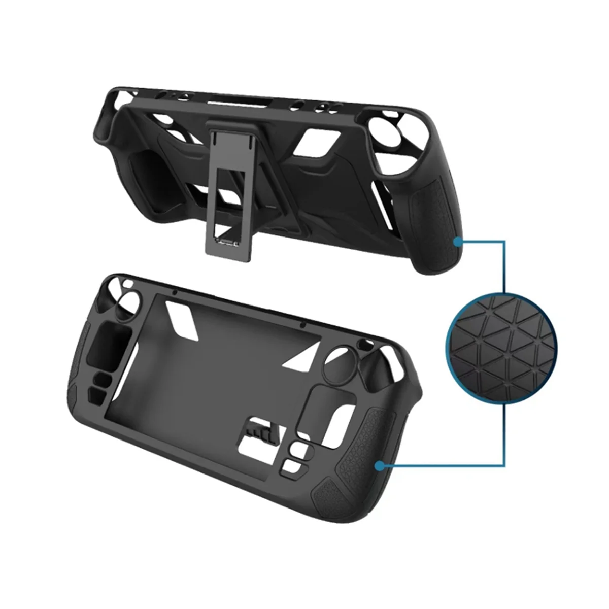 AT-Suitable for SteamDeck OLED Game Console Silicone Case,Handheld All-Inclusive Silicone Protective Case with