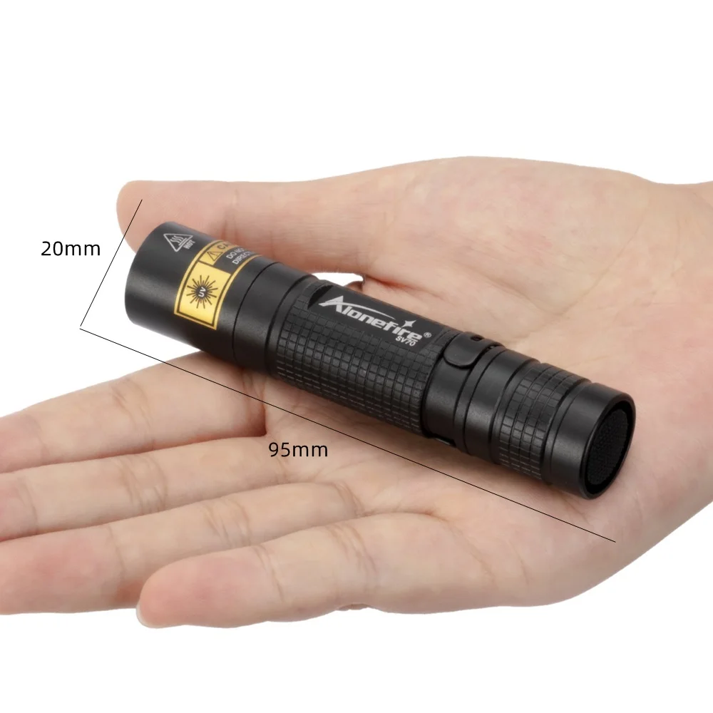 SV70 365nm led Pen UV flashlight Blacklight Invisible Torch Money Scorpion Cat tinea Pet Urine Marker Ore Check Lamp AA battery