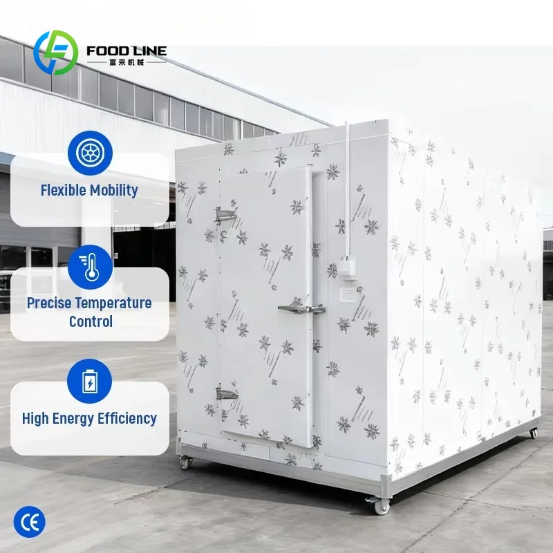 Customized Solar Container Refrigerated Trailer Cooling System Mobile Cold Room Remote Control for Catering Frozen Goods Meat