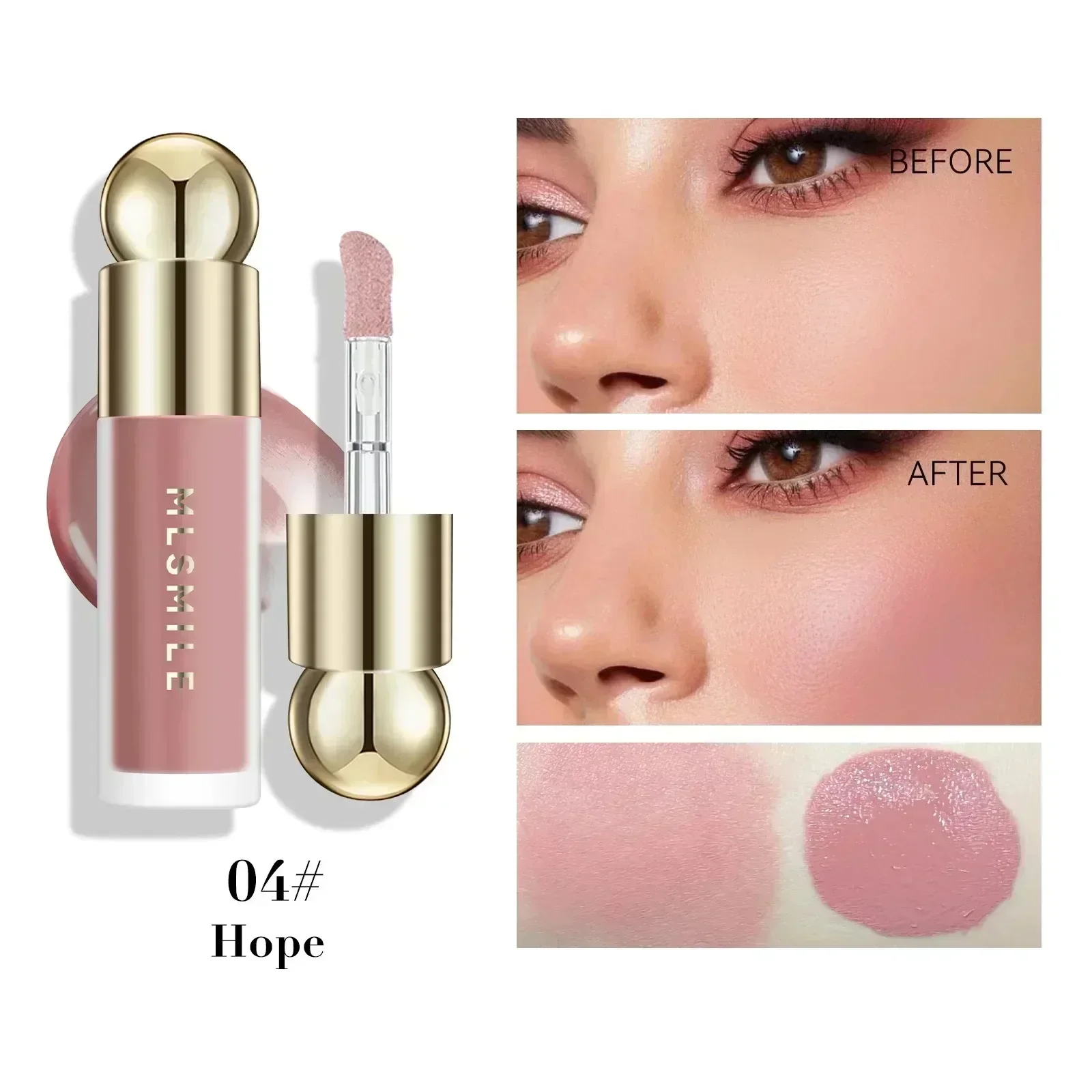 New Blush Cream Multifunctional Face Blusher Natural Hydration Lipstick Red Pink Eyeshadow Makeup Blush Stick