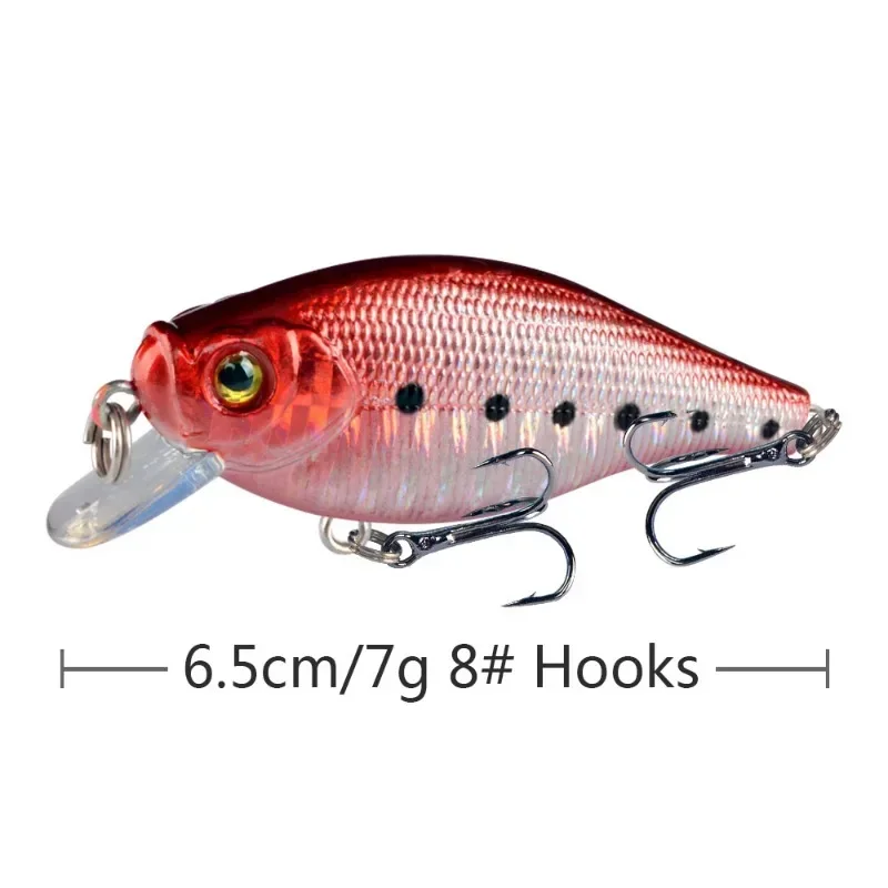 1pcs Crankbait Fishing Lure 6.5cm 7g Floating Crank Wobbler Artificial Bass Pike Hard Bait Japan Fishing Tackle Fishing Bait