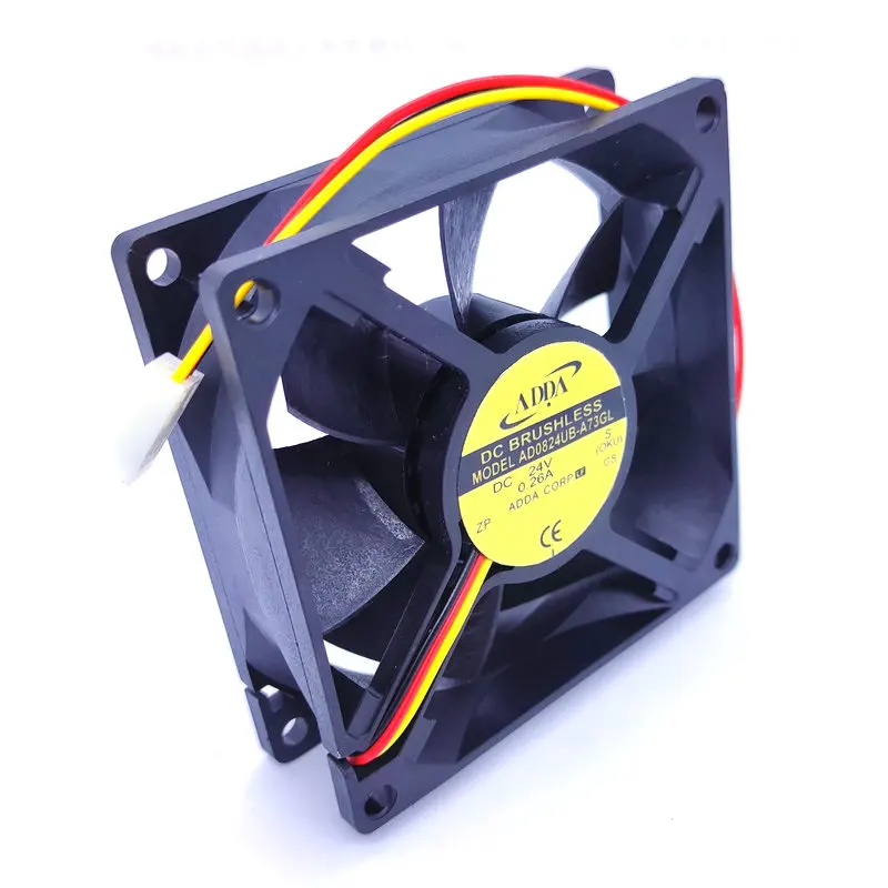 

New AD0824UB-A73GL 80*80*25MM 8CM 24V 0.26A Inverter Cooling Fan