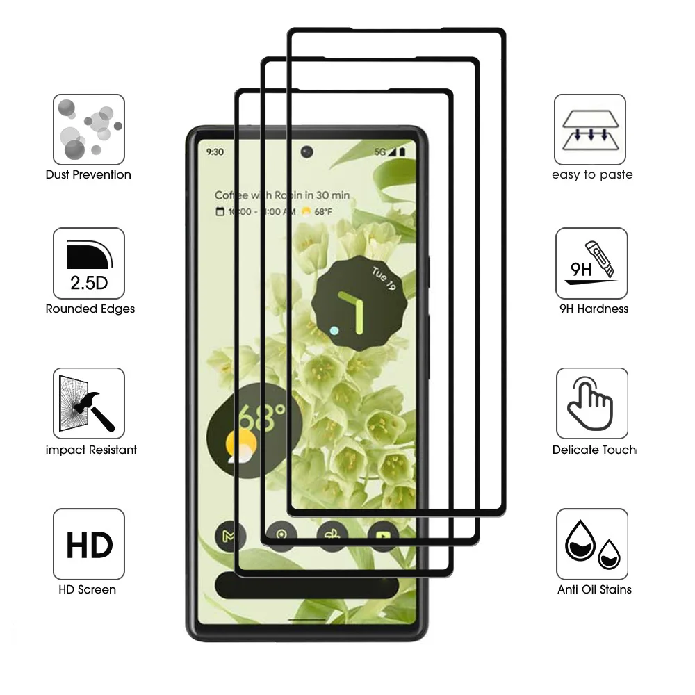 Bộ 2 Kính Cường Lực Cho Google Pixel 7 Pro Pixel7 Che Phủ Toàn Bộ Màn Hình Bảo Vệ Màng Bảo Vệ Hoặc Google Pixel7 Pro
