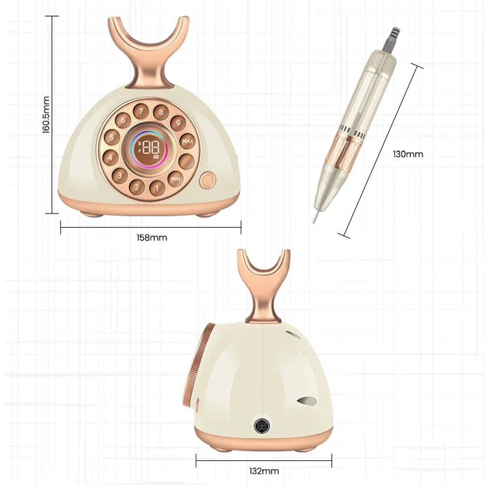 Perceuse à ongles électrique pour salon de manucure, lime professionnelle, vitesse de rappel de 35000 tr/min, haute injuste, nouveau design