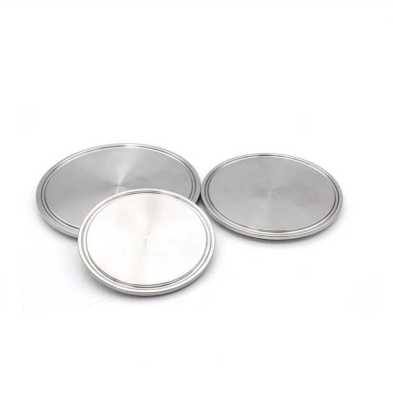 Tapa de extremo sólido sanitaria de acero inoxidable Tri Clamp SS304, tapa de extremo de elaboración de cerveza doméstica, carcasa de vino, diámetro exterior 50,5mm-155mm