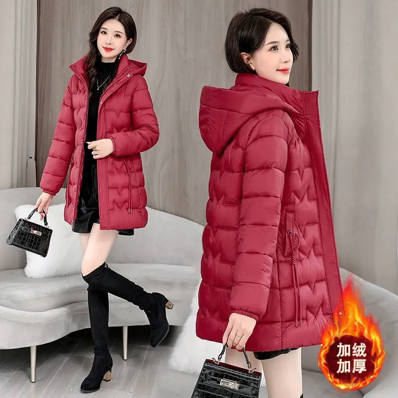 New Winter Hooded Jacket Women Korean Parkas Loose Down Cotton Coats Overcoat Female Casual Thick Warm Windproof Outerwear