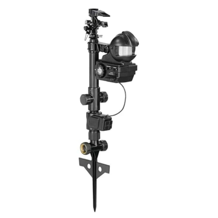 Motion-Activated Yard Sprinkler for Outdoor Garden Pest Control Black Water-Saving Smart Spray Technology