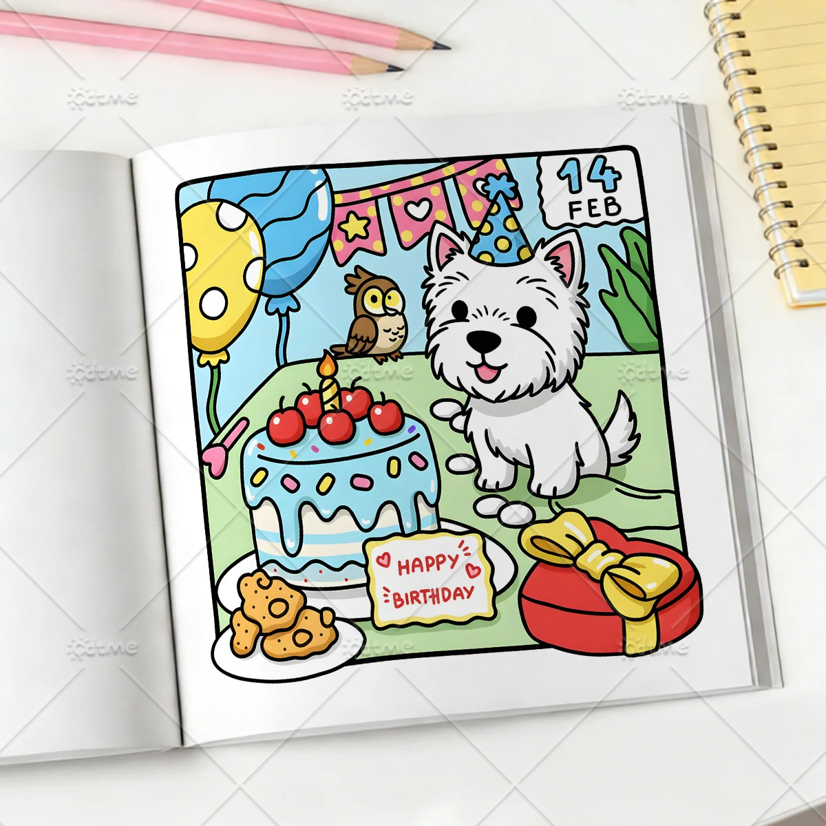 COZY CUTIES Coloring Book for Adults Featuring Cartoon Bold-easy Patterns for Relaxation Teens DIY Painting Drawing Books image 6