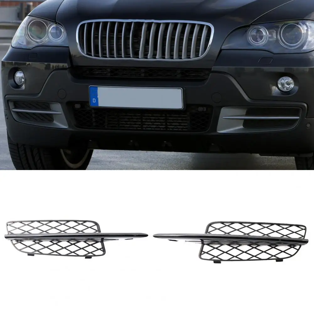 Lower Grille Honeycomb Anti-corrosive Black L/R Front Bumper Grill Car Modification 51117159593 51117159594 for BMW X5 E70 08-10