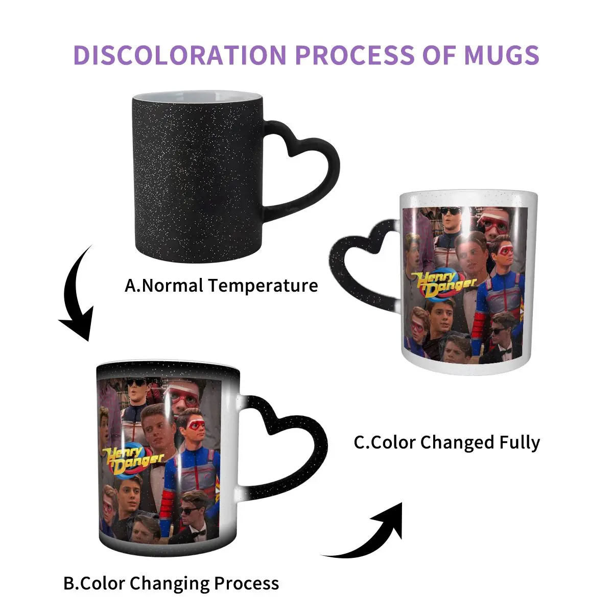 Henry Danger Mug Funny Ceramic Coffee Cups Tea Mugs Milk Cup Drinkware Gifts for Woman Man