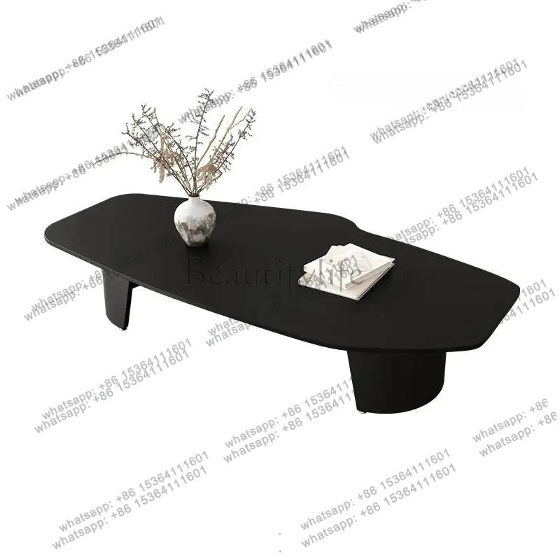 

new light luxury high sense modern simple tea table Italian rock slab coffee table living room home minimalist